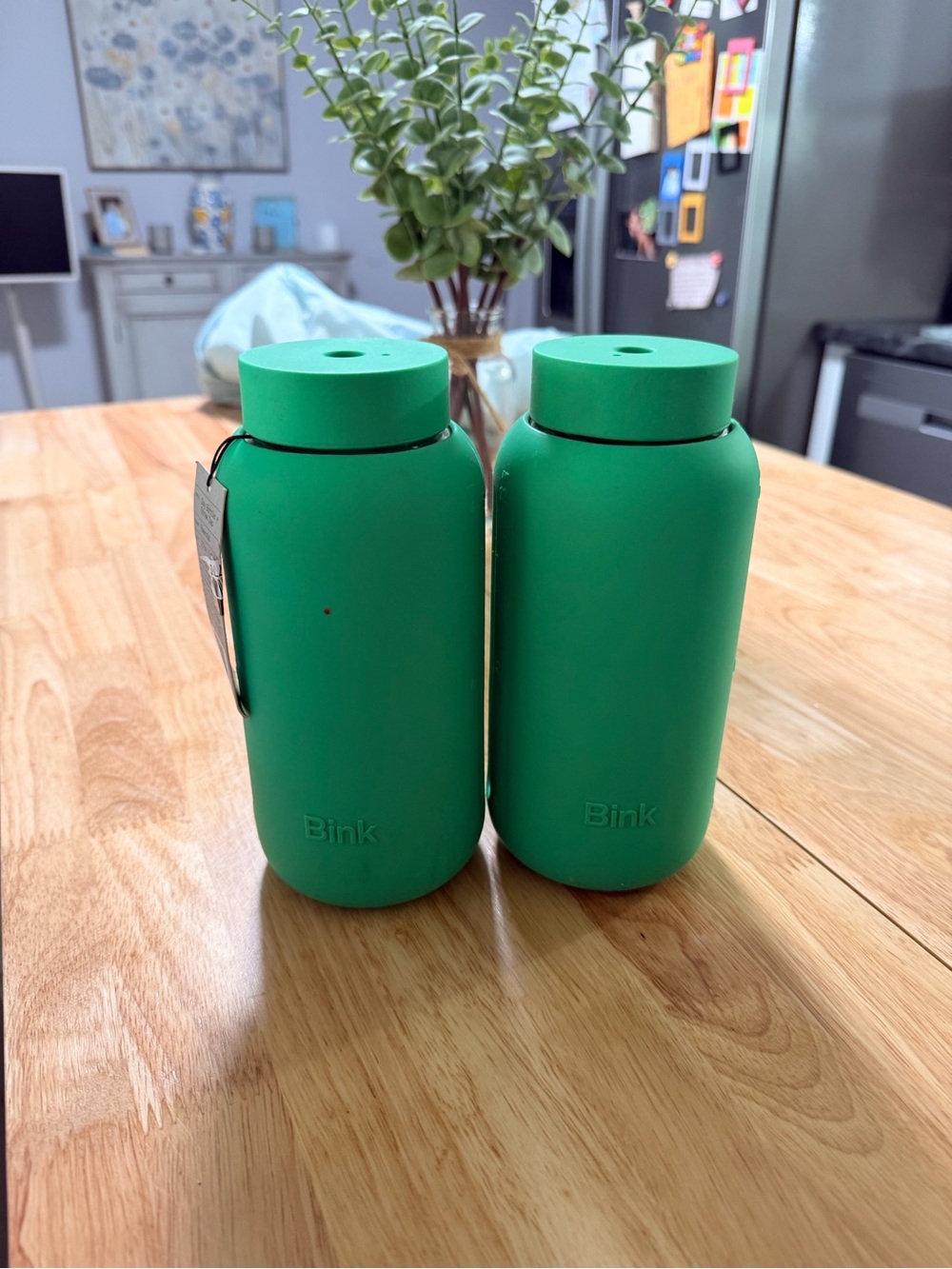 No Straws!!!!Bink Blue Insulated Drink Bottle - 2 Pack